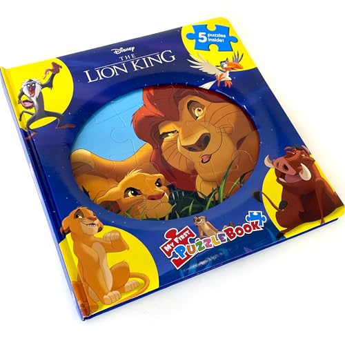 Disney Lion King My First Puzzle Book - Jigsaw Puzzles for kids, 10-page board book, 5 puzzles to enjoy Phidal