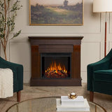 Real Flame Chateau 41” Electric Fireplace with Mantel for Living Room or Bedroom, Replaceable Fireplace Insert Heater, Realistic Log and Flame Effect, Remote Control, Timer Real Flame