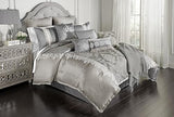 Riverbrook Home Elegant Collection Comforter Set, King, Kacee - Platinum, 12-Piece Set Riverbrook Home