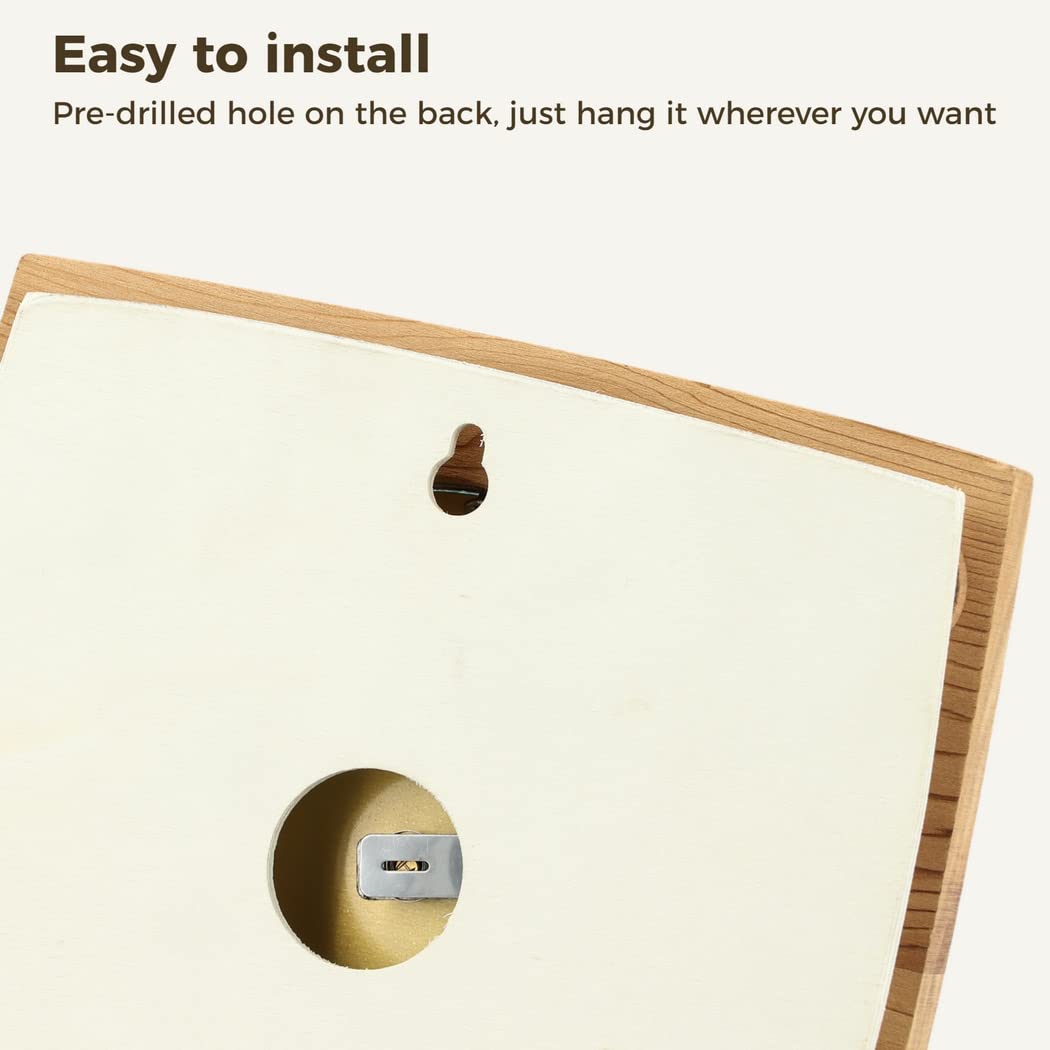 Homaisson 2 in 1 Wooden Sauna Hygrothermograph, Sauna Thermometer and Hygrometer, Indoor Humidity Temperature Measurement Sauna Room Equipment and Accessories Homaisson