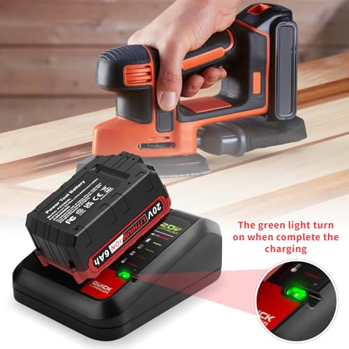 Battery Charger for Porter Cable 20V MAX Lithium Battery PCC685LP PCC680L PCC692L PCC699L and Black Decker 20V Battery LBXR20 LBX4020 Fancy Buying