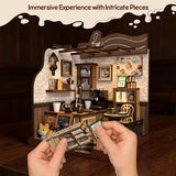 Soothee DIY Miniature Kit - 3D Puzzles for Adults & Teens, Book Nooks and Model Building Kits for Bookshelf Decor, Relaxing Craft & Unique Gift for Craft Lovers (Country Cafe)