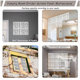 Lchen Hanging Room Divider Panel,10 Pieces Hanging Wall Divider Room Partition Wood-Plastic Thick Hanging Panel Screen Home Office Decoration(ML-S-10Panels) Lchen