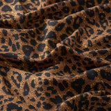 LifeTB Leopard Cheetah Printed King Sheets Set, Cooling Soft Microfiber Brown Leopard Bedding Sheets with 16" Deep Pocket, 4 Piece Vintage Animal Cheetah Pattern King Size Bed Sheets & Pillowcases LifeTB