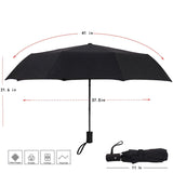 SY COMPACT Travel Umbrella Windproof Automatic LightWeight Unbreakable Umbrellas-Factory outlet umbrella (Black) SY COMPACT