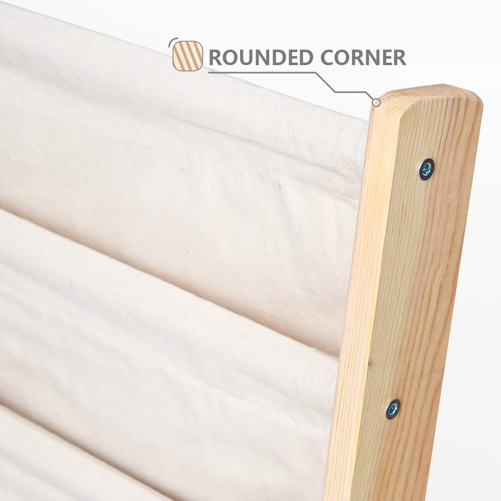 Morimoe Sling Bookshelf Kids Book Rack Storage, Natural Beige (Beige, W:75cm) Morimoe