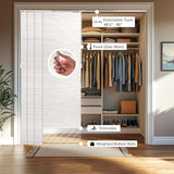 CHICOLOGY Room Divider, Vertical Blinds, Door Blinds,Sliding Door Blinds, Temporary Wall, Closet Curtain, Room Door,Panel Track Blinds Meshed Glacier, W:46-86 x H:Up-to 96 inches CHICOLOGY