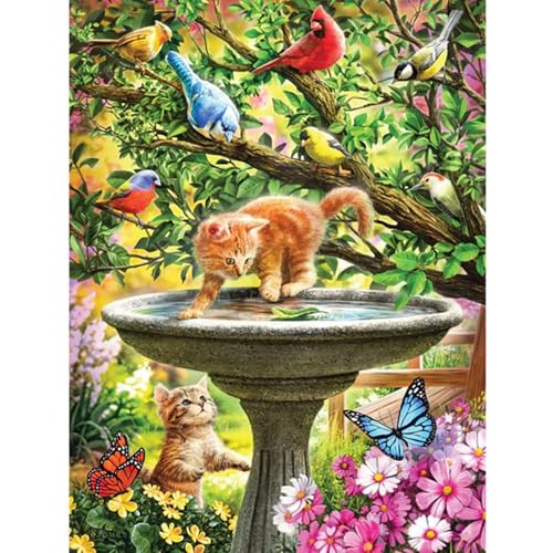 Bits and Pieces 300 Piece Puzzles for Adults Cat Puzzle 3-Pack - 300 Large Pieces 18" x 24" Jigsaw Puzzles, Larry Jones, No 2 Pieces Alike