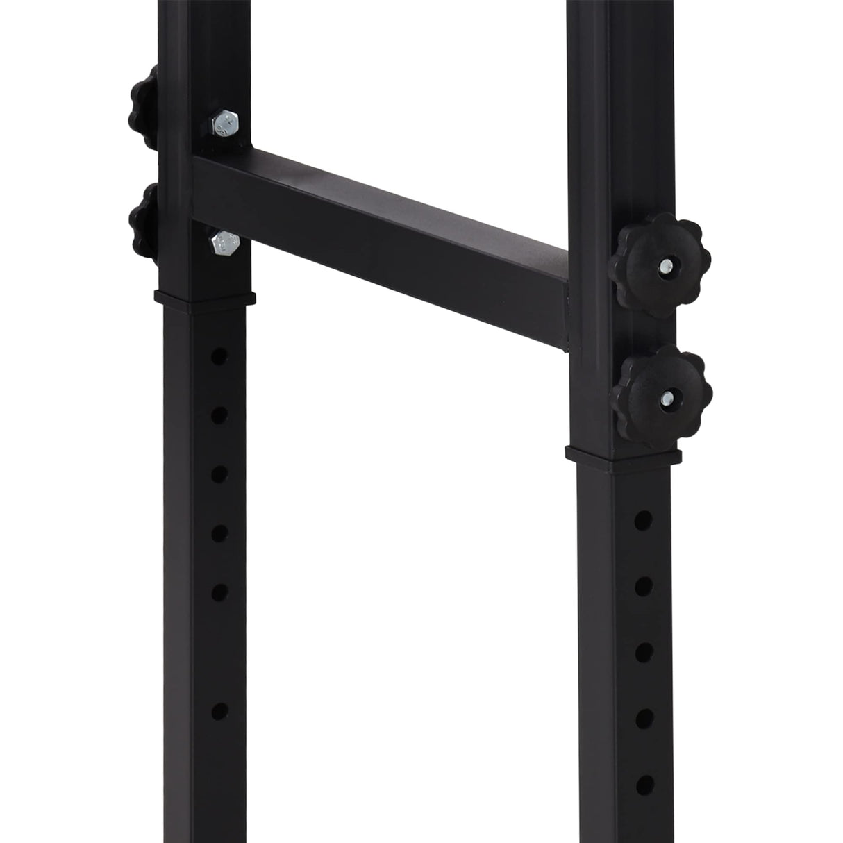 HOMCOM 47" Work Bench with Drawer, Height Adjustable Legs, Bamboo Tabletop Workstation Tool Table on Wheels for Garage, Weight Capacity 1320 Lbs, Black/Natural HOMCOM