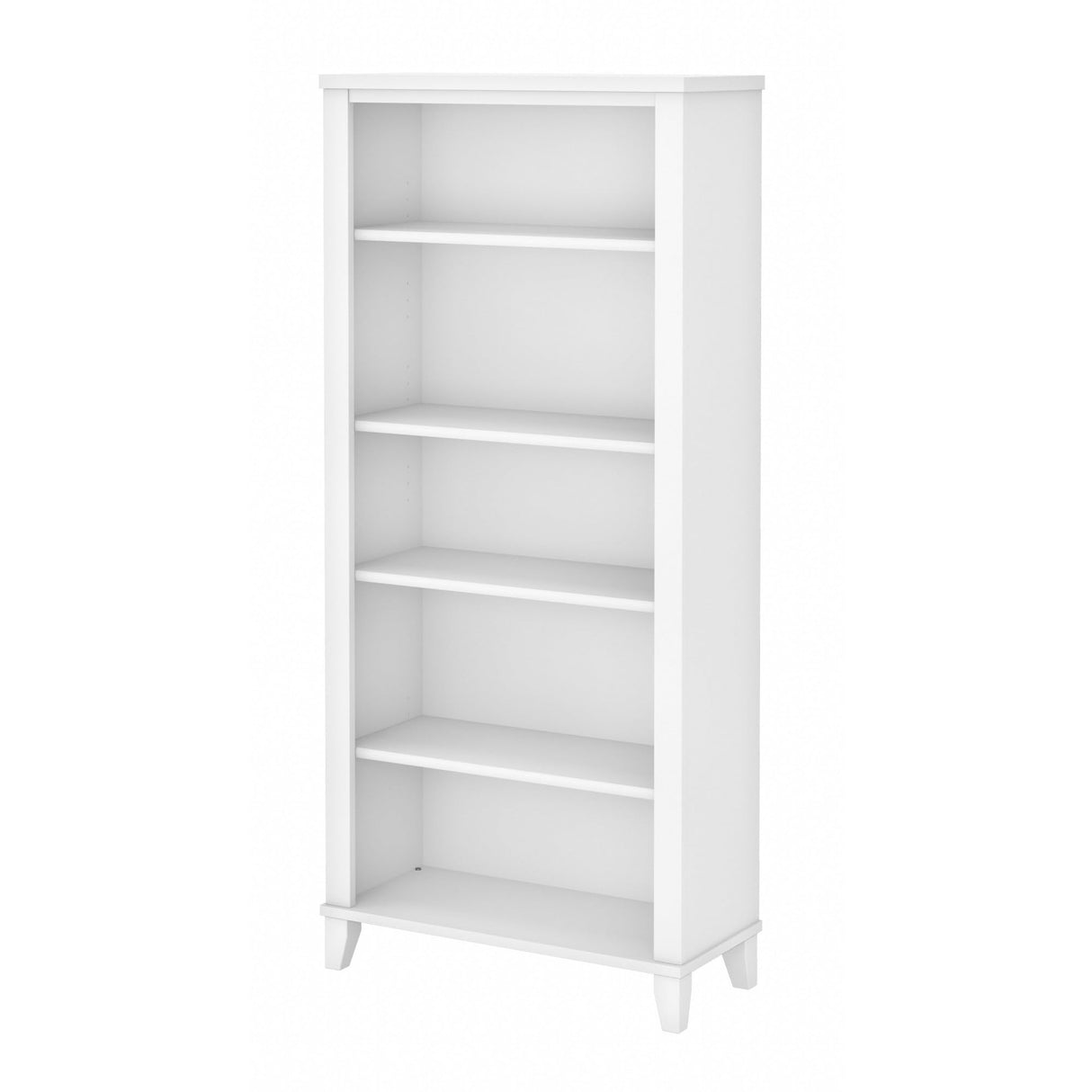 Bush Furniture Somerset 5 Shelf Bookcase in White, Tall Bookshelf, Large Book Shelf for Living Room, Home Office, or Entryway Bush Furniture
