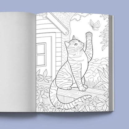 Stress Relief Cat Coloring Book: Calming and Adorable Designs for Adults