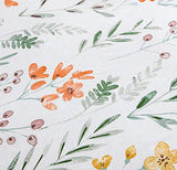 SLEEPBELLA Duvet Cover Set 600 Thread Count Cotton Bedding Set (Full, White&Green Floral) SLEEPBELLA