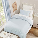 Andency Gingham Duvet Cover Twin Size, Blue Checkered Plaid Bedding Set with Zipper Closure & Corner Ties, 2 Pieces Soft Prewashed Microfiber Comforter Cover for Dorm Kids Andency