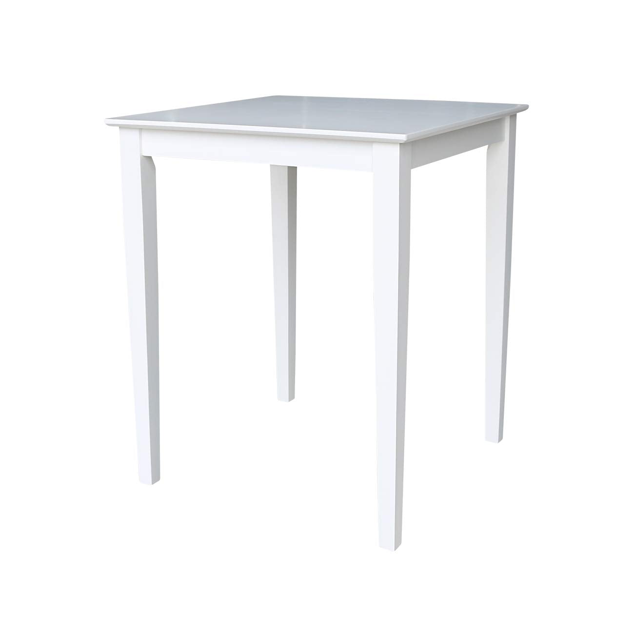 International Concepts Solid Wood Top Counter Height Dining Table, White - WoodArtSupply