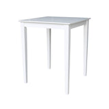 International Concepts Solid Wood Top Counter Height Dining Table, White IC International Concepts