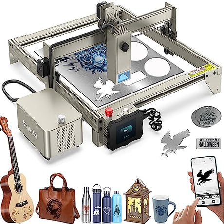 ATOMSTACK S20 PRO Laser Engraver with Air Assist Kits, Laser Class 4, 20000mW Output Laser Power, High Precision Laser Engraving Machine, Laser Cutter for Thick Wood and 0.05mm Stainless Steel ATOMSTACK