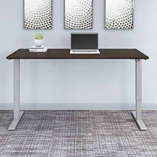 Bush Business Furniture Move 40 Electric Ergonomic Sit-Stand Computer Table for Home and Professional Office, 72W x 30D, Platinum Gray Bush Business Furniture