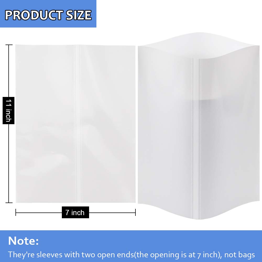 Sublimation Shrink Wrap Film,White 7x11 Inch Heat Sublimation Shrink Wrap Tube for Mugs, Tumblers,Blanks, Shrink Wrap Bands for Sublimation,50 Pcs Morepack