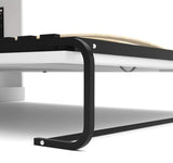 Bestar Versatile Queen Murphy Bed and 2 Closet Organizers with Doors (115W) in White, Sleeping Arrangement and Wardrobes for Multipurpose Room Bestar