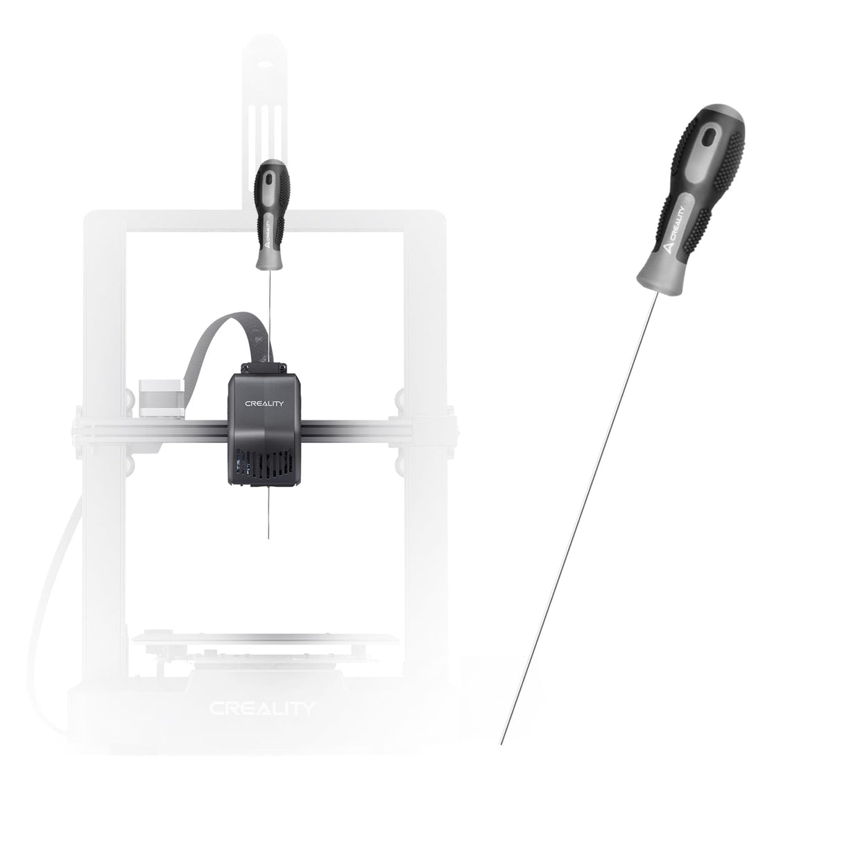 Creality Clog Poke,3D Printer Nozzle Cleaning Kit,Φ1.5mm L210mm Prolong Throat Piercing Needle 3D Printing Tool for 1.75mm Nozzles,Clean Hotend Without Disassembly Creality