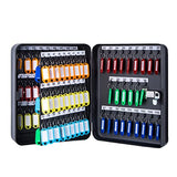 Stainless Steel Heavy Duty Key Cabinet,Security Metal Key Box，Black 72-bit WoodArtSupply