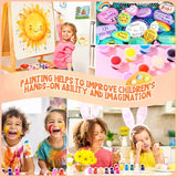 héBei 20 Pack 280 Pcs Mini Acrylic Paint Set with Brushes for Kids Adults Craft Paint, 12 Colors Washable Acrylic Paint Strips for Home Classroom Birthday Party DIY Favors héBei