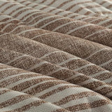 AMBERSPACE Twin XL Comforter Set Striped, Chocolate Brown Bedding Set 5 Pieces for Boys Girls Teen, All Season Bed in a Bag for Dorm with Sheets, Pillowcase & Sham AMBERSPACE