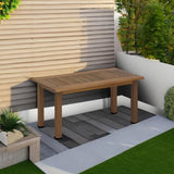 Furinno FG16504 Tioman Hardwood Patio Furniture Outdoor Coffee Table in Teak Oil, 1-Tier, Brown Furinno