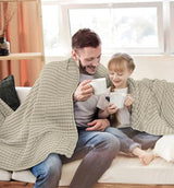 Utopia Bedding Khaki 100% Cotton Waffle Blanket 300 GSM [King - 90x108 Inch] Soft Lightweight Breathable Bed Blanket for All Season Utopia Bedding