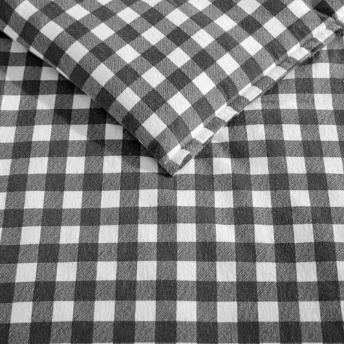 Eddie Bauer - King Comforter Set, Reversible Cotton Bedding with Matching Shams, Luxurious Bedding Set for Colder Months (Preston Grey, King) Eddie Bauer