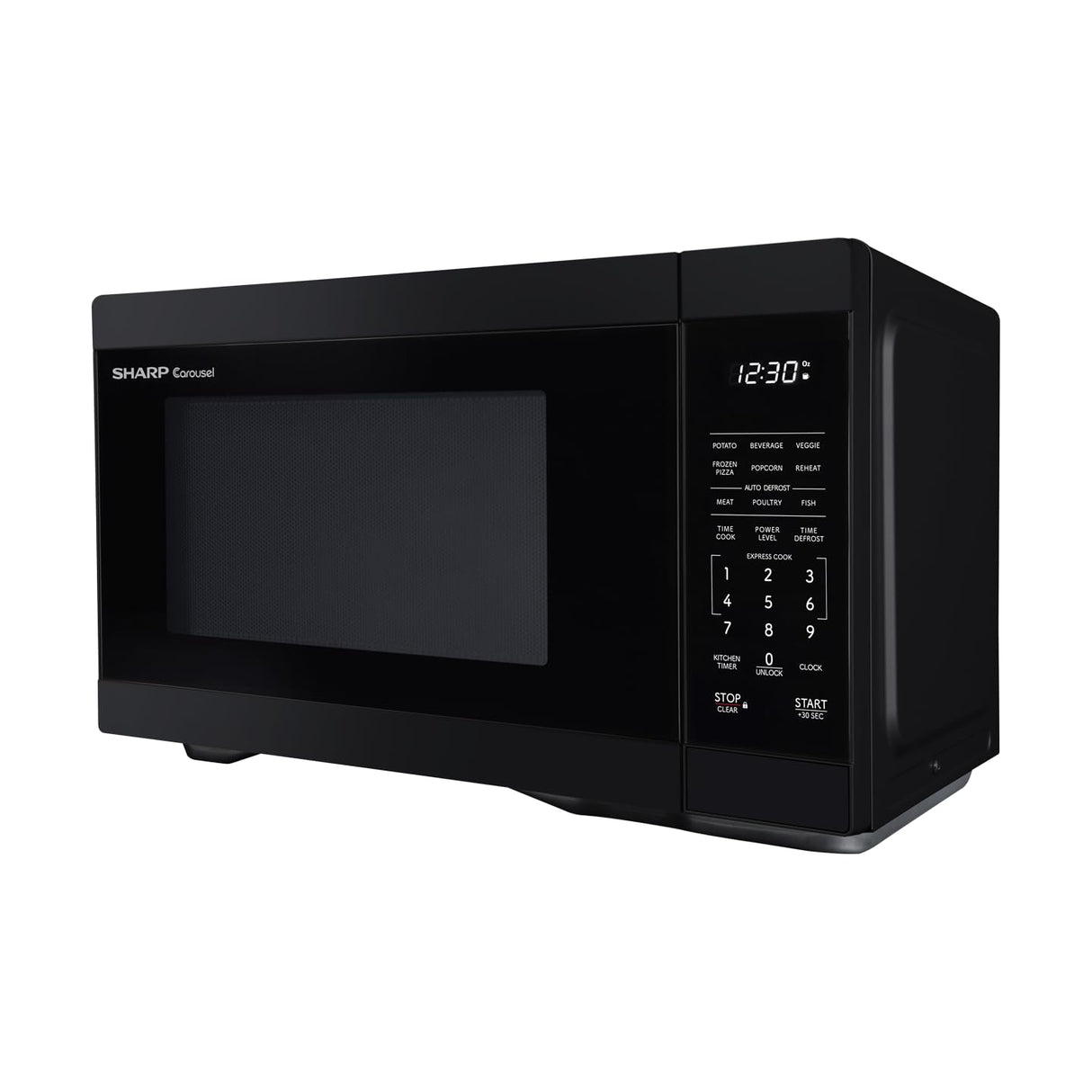 SHARP SMC1161KB Oven with Removable 12.4" Carousel Turntable, Cubic Feet, 1000 Watt Countertop Microwave, 1.1 CuFt, Black Sharp