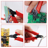 Flush Cutter, Wire Cutters, BS-8109 Soft Wire Cutter Pliers Precision Micro Cutter Anti-Slip Flush Cutter for Electronics Aluminum Jewelry 3D Printing Copper Wire Cables Floral BLEDS