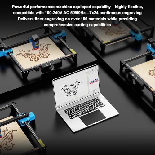Twotrees TTS-55 Pro Laser Engraver 5500mW Laser Engraving Machine,Laser Cutter,30000mm/min Speed,0.08mm Laser Spot Engraver Machine for DIY,Wood,Metal,Acrylic,Glass,Stainless Steel Twotrees