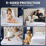 Utopia Bedding Waterproof 5-Sided Mattress Protector Full Size, Premium Breathable Mattress Cover, Fitted Style with Stretchable Pockets (White) Utopia Bedding