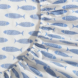 Nautica - Twin Size Sheet Set, Crisp & Tailored Cooling Sheets with a Smooth Cotton Percale Lightweight Feel - Bed Sheets with Matching Pillowcase & Fitted Sheet (Whale Stripe Blue) Nautica