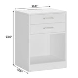 ADORNEVE Nightstands Set of 2,White Night Stand with Charging Station & Drawers,Night Stands for Bedrooms 2 ADORNEVE