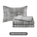 Madison Park Essentials Twin Comforter Set, Bed in a Bag Twin, Watercolor Print Coastal Comforter & Chambray Cotton Sheet Set, All Season Bedding Set, Saben, Aqua Twin (68 in x 86 in) 7 Piece Madison Park