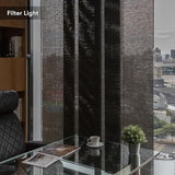 GoDear Design Adjustable Sliding Panel Track Vertical Blinds for Windows 45.8"- 86" W x 96" H, Extendable Patio Door Blinds for Sliding Door, Trimmable Fabric Panel Curtinsa, Semi-Privacy, Tea Time GoDear Design