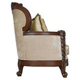 Acme Devayne Traditional European Sofa with Queen Anne Legs in Dark Walnut Acme