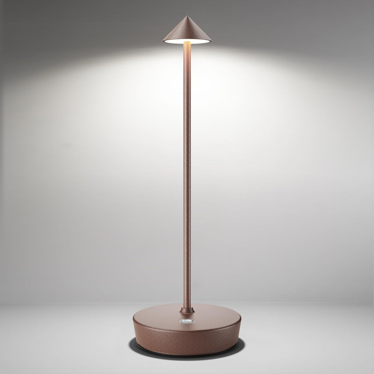 SHANGCAI Cordless Table Lamps Rechargeable, 6000mAh Battery Operated LED Desk Lamp Outdoor Waterproof Portable Touch Dimmable Table Night Light for Patio Restaurant Dining Home Rust SHANGCAI