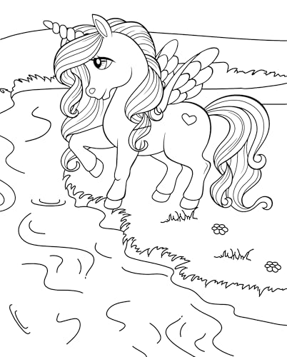 Unicorn Coloring Book: For Kids Ages 4-8 (Coloring Books for Kids) WoodArtSupply