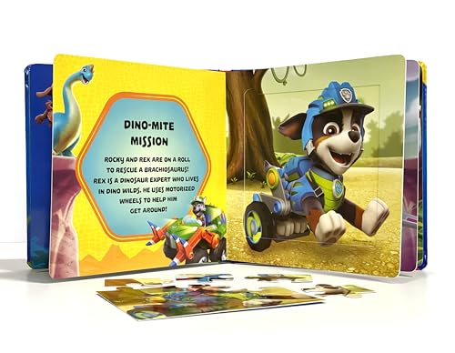 Paw Patrol Dino Rescue My First Puzzle Book - Jigsaw Puzzles for kids, 10-page board book, 5 puzzles to enjoy Phidal