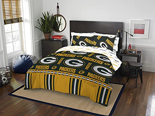 Northwest NFL Green Bay Packers Bed in a Bag Set, Full, Rotary Northwest