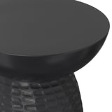 SIMPLIHOME Boyd SOLID MANGO WOOD 13 inch Wide Round Contemporary Wooden Accent Table in Black, Fully Assembled, for the Living Room and Bedroom SIMPLIHOME