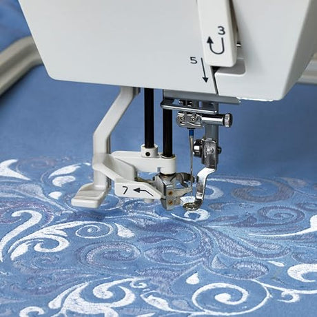 Elna eXpressive 830L Creative Edition computerized Embroidery-Only Machine with extra-large embroidery field 7.8" x 14.1", Superior Needle Threader, 4 Included Hoops, Thread Sensors and Thread Cutters Elna