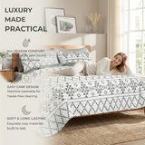 Whale Flotilla Twin Quilt Set - Reversible White Quilts Twin Size with 1 Pillow Sham, Lightweight Boho Striped Bedspreads Coverlet Bedding Set for All Seasons Whale Flotilla