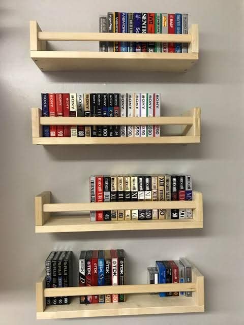 Burlywood Floating Shelves Set of 4 - 15.7 Inch Versatile Kids Bookshelf for Home Décor Gneric