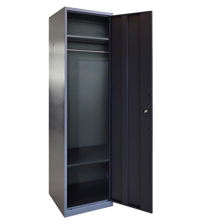 JZD Metal Locker for Storage, Steel Wardrobe with Lock for Sports, Home, Employees, Office, Mudroom, Garage, Grey JZD