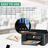 5 Pack T502 502 Ink Refill Bottles Compatible with Epson EcoTank 502/ET Series - Suitable for ET-2760, ET-4760, ET-2750, ET-3760, ET-2850, ET-15000, ST-4000, ST-2000 (5 Bottles: 2BCMY Moiuk