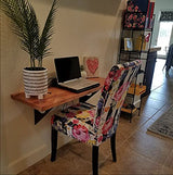 FOF FRIEND OF FAMILY Industrial Rustic Wall-Mounted Table, Dining Table Desk, Pine Wood Wall-Mounted Bar Tables (24”X 14“) FOF FRIEND OF FAMILY